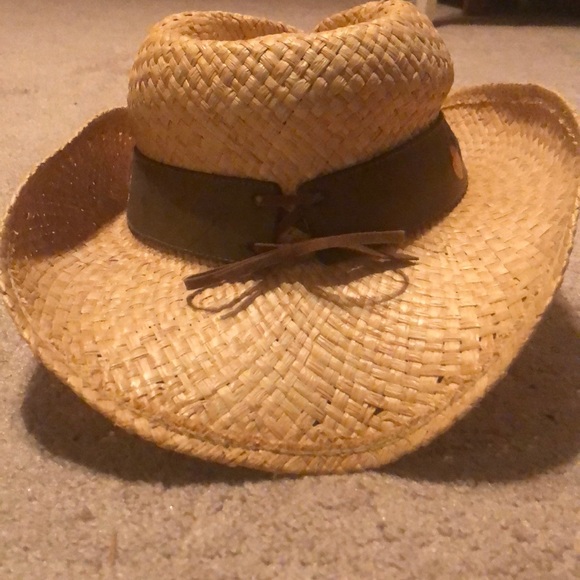 Cowboy Hat with embroidered faux leather. - Picture 2 of 3
